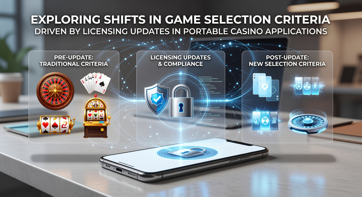 Mobile casino app interface showing updated game selection menu after licensing changes