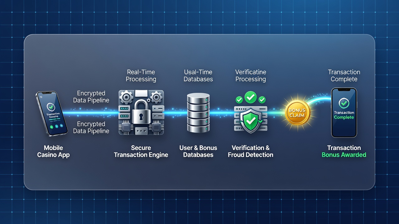 Mobile device interface displaying verified bonus claim confirmation with security indicators