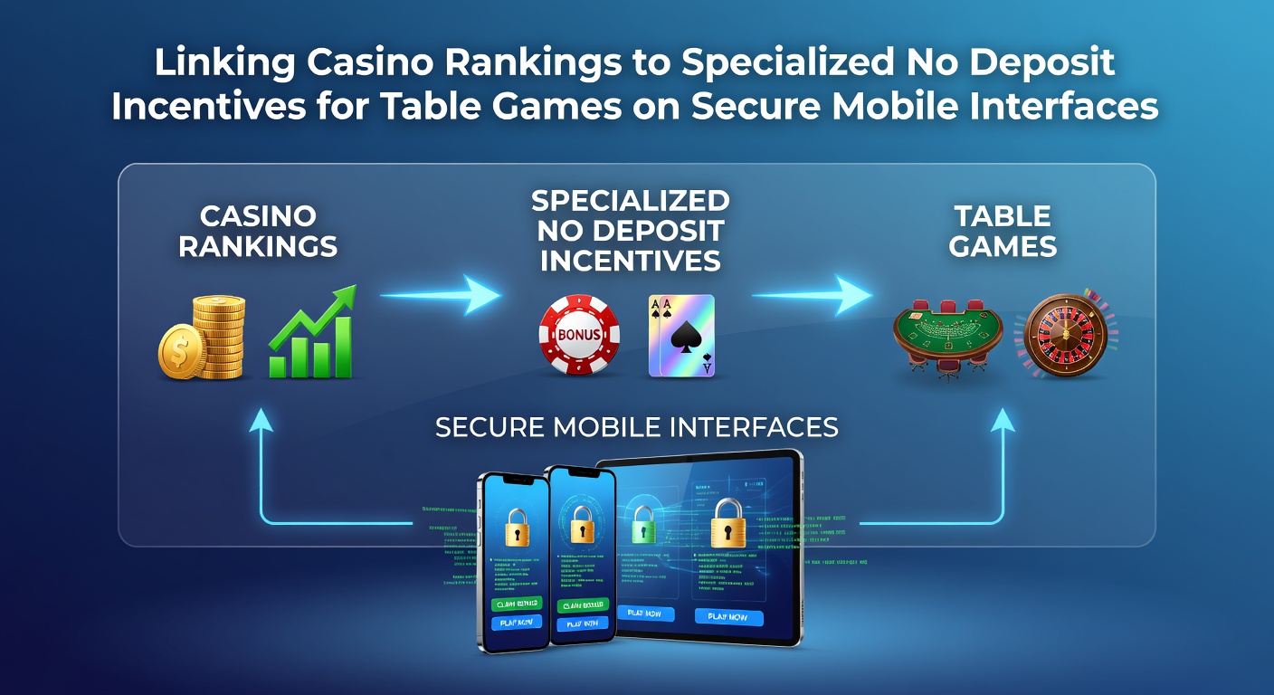 Mobile casino interface showing table games with no deposit bonus indicators on a secure smartphone screen