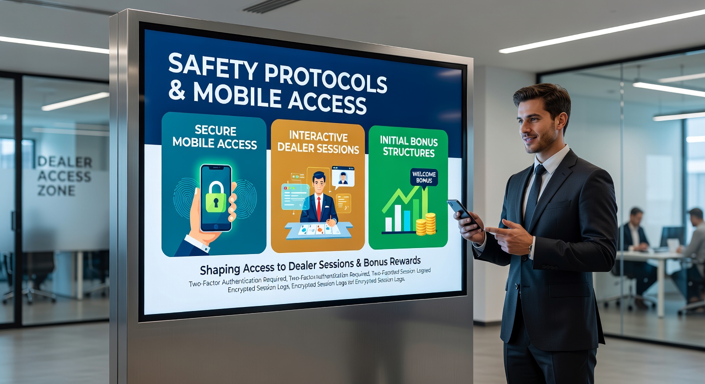 Mobile device displaying secure live dealer interface with encryption indicators and bonus terms overlay