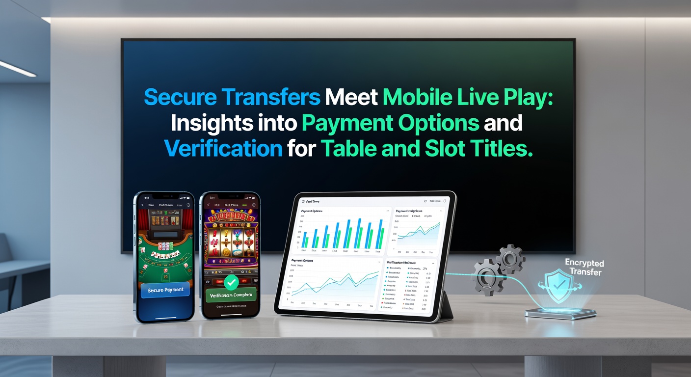 Secure payment transfers integrated with mobile live dealer sessions for table and slot games