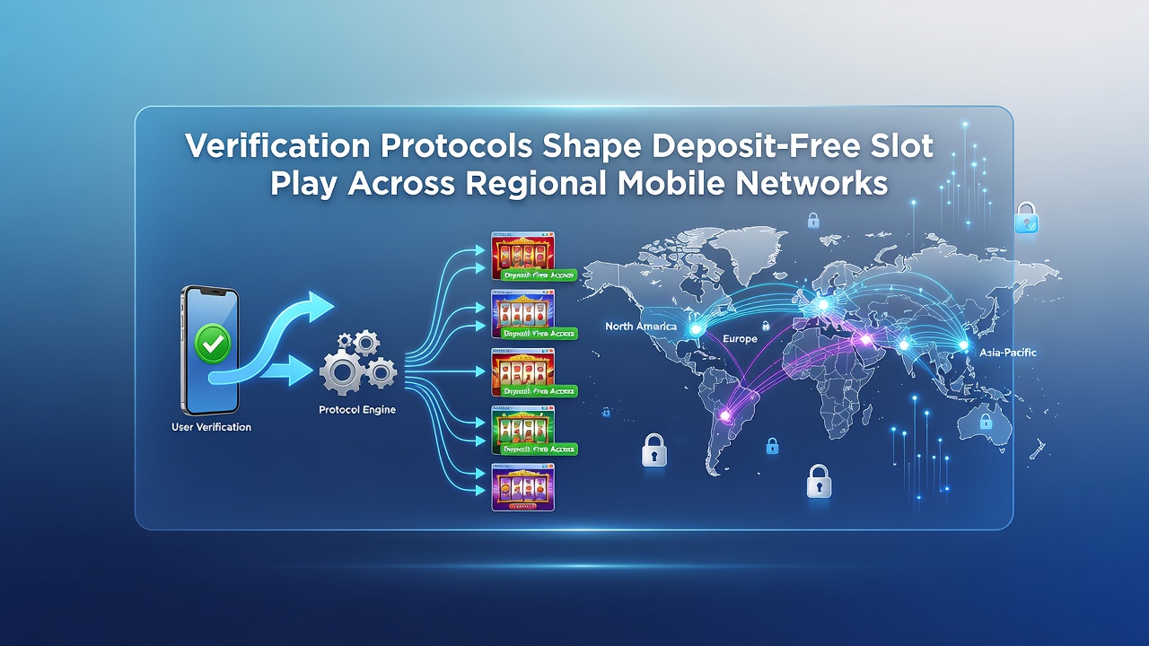Mobile verification interface showing deposit-free slot activation across regional networks